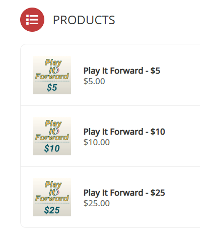 Play It Forward Store